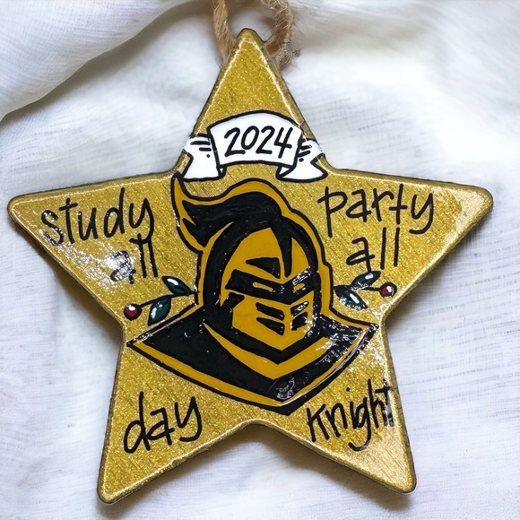 Shine Bright, Knights! UCF Christmas Ornament - Perfect for College Memories! - Picture 7 of 7